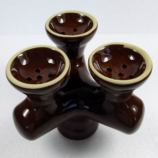 Hookah Bowl Ceramic 3 Head HA040