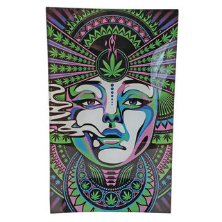 Rolling Tray Glass 255x155mm Mind Leaves MH172