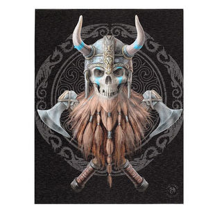 Canvas Plaque Viking Skull 190x255mm GI021