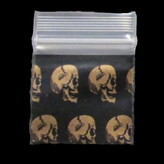 Resealable Bag Designer 25x25 Skull 100pk 1010SKU