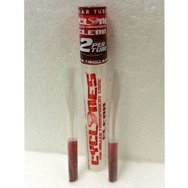 Paper Cone Cyclone Clear Chill Red 2pk