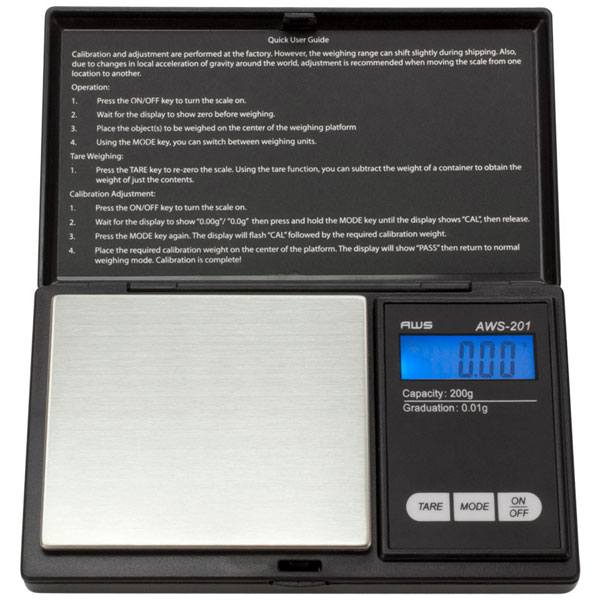 AWS-1KG-BLK - American Weigh Scales Digital Pocket Scale Black