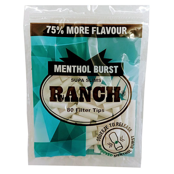 Filters Ranch Menthol Burst Supa Slims 80pcs HC077