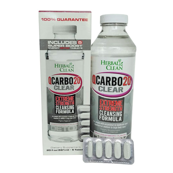 Detox Drink Herbal Clean QCarbo20 Cran-Raspberry DE110