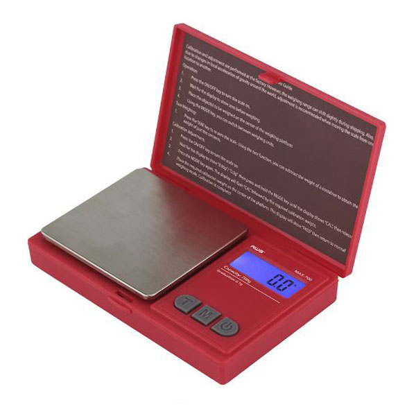 AWS Digital Pocket Scale 700g x 0.1g MAX-700 Red | Wicked Habits