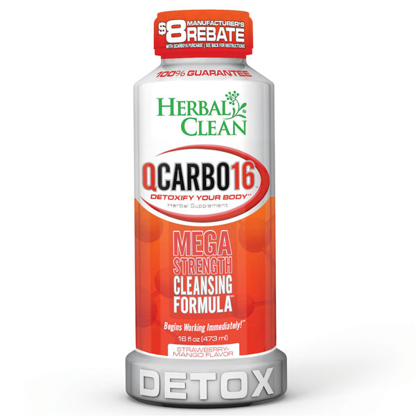 Detox Drink Herbal Clean QCarbo16 Strawberry-Mango DE104