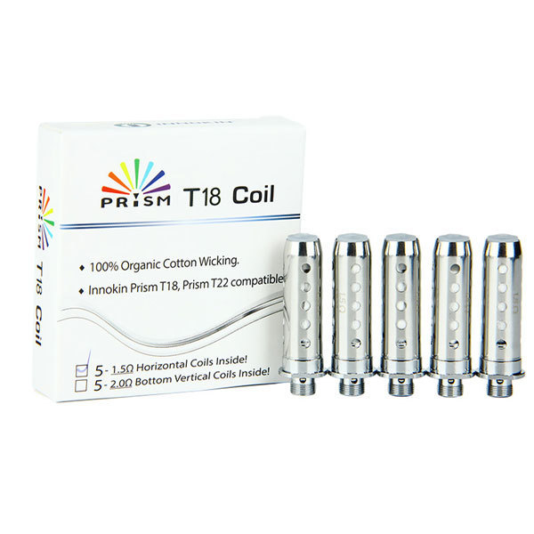 E-Cig Coil Innokin Prism T18/T22 1.5ohm 5pk EC257 EOL