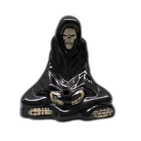 Ornament Ceramic Grim Reaper Sitting 160mm 064 VC429 EOL