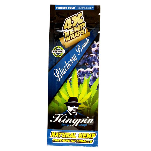 Wrap Kingpin Hemp Blueberry BLUE 4pk SW030