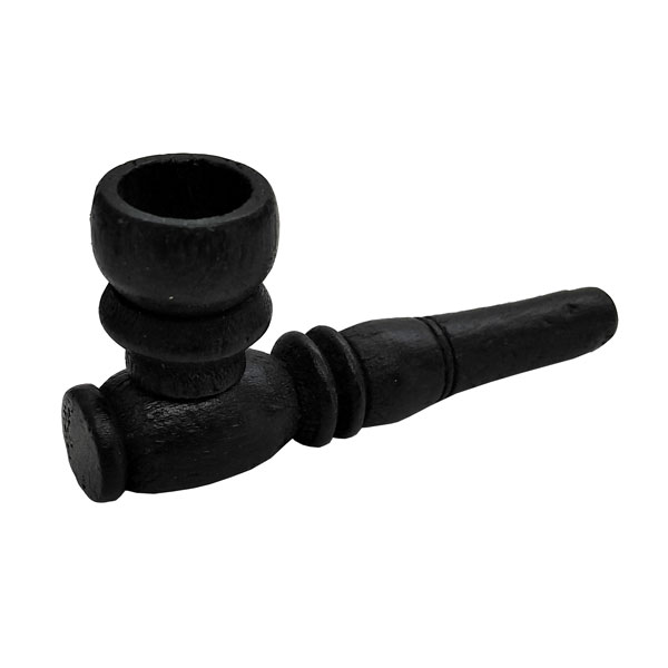 Pipe Wooden 2pce Black Indent Cone 75mm PW602
