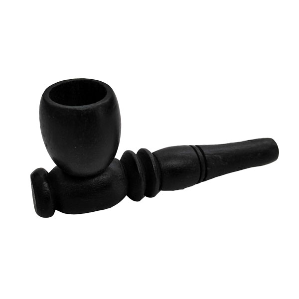 Pipe Wooden 2pce Black Rounded Cone 80mm PW603