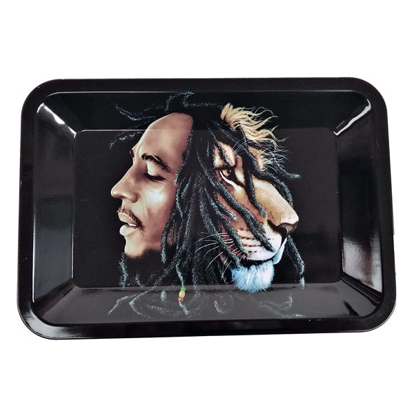 Rolling Tray Metal 180x120mm Bob Marley Lion MH522