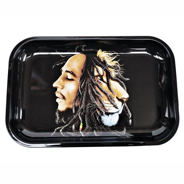 Rolling Tray Metal 290x190mm Bob Marley Lion MH523