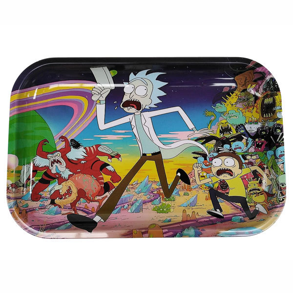 Rolling Tray Metal 290x190mm Rick and Morty Running