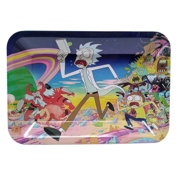 Rolling Tray Metal 180x120mm Rick and Morty Running MH526