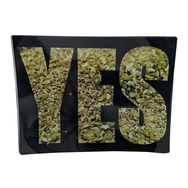 Rolling Tray Glass 160x120mm Green Yes MH118