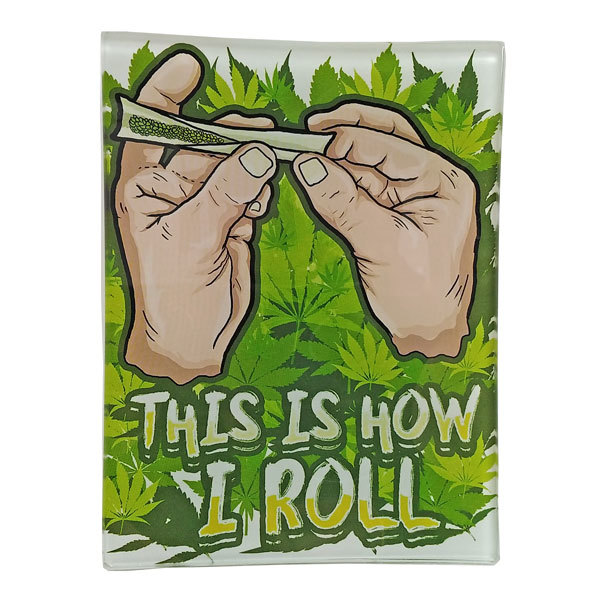 Rolling Tray Glass 160x120mm This Is How I Roll MH128