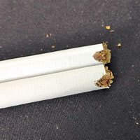 ripped cigarette tube