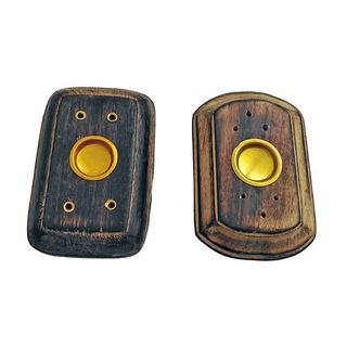 Incense Holder Wooden Cone Brass Inlay IH001 EOL