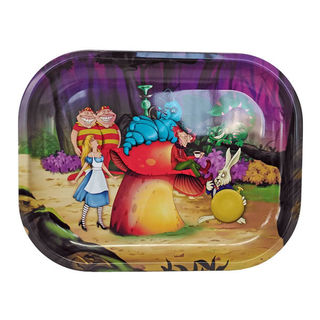 Rolling Tray Metal 180x140mm Alice Mushrooms MH516 EOL