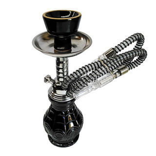 Hookah Pipe Badshah Pear 1H 10in Black HP257 EOL