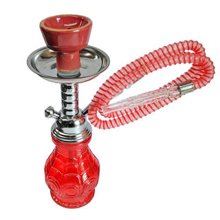 Hookah Pipe Badshah Pear 1H 10in Red HP259 EOL
