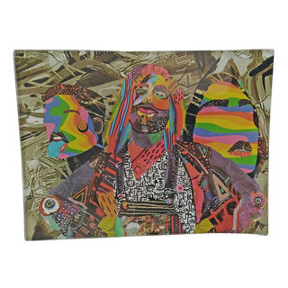 Rolling Tray Glass 160x120mm Coloured Face Trio MH110 EOL