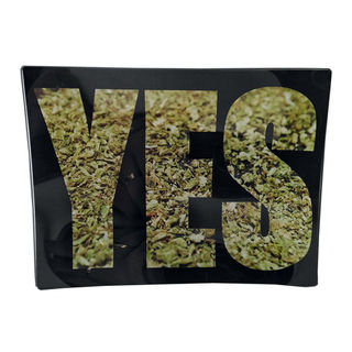 Rolling Tray Glass 160x120mm Green Yes MH118 EOL