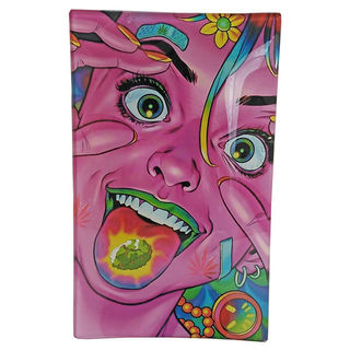 Rolling Tray Glass 255x155mm Insanely Purple MH168 EOL