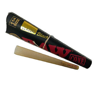 Paper Cone Raw Black 1 1/4 6pk SP467